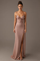 Sunset Spaghettiträger Etui Abendkleid mit Schlitz