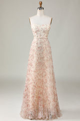 A-Linie Herzausschnitt Champagner Blume Brautjungfer Kleid
