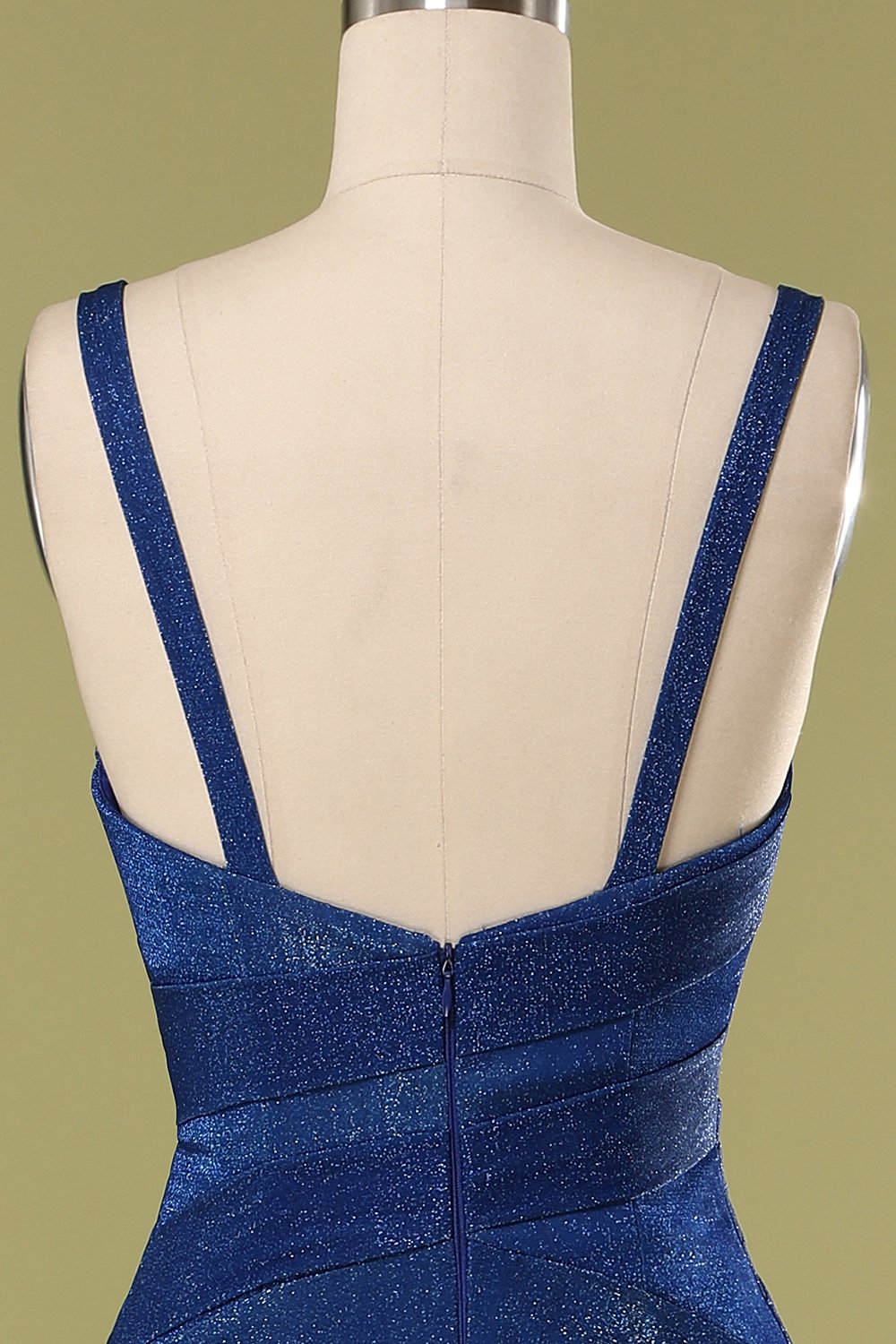 Langes Funkeln Königsblau Ballkleid