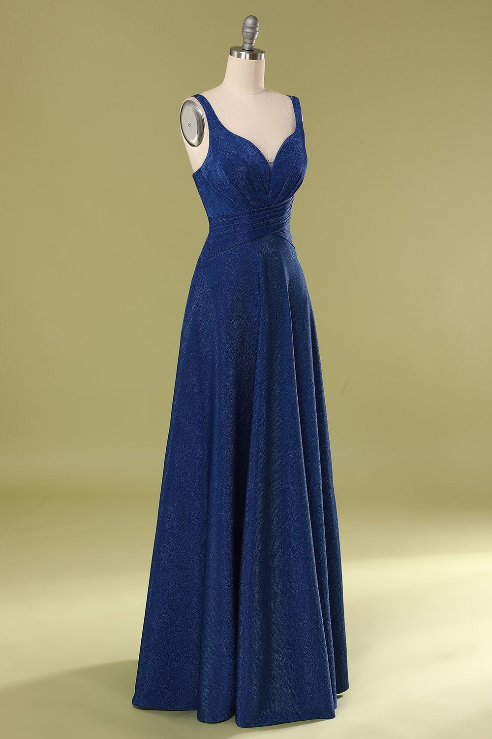 Langes Funkeln Königsblau Ballkleid