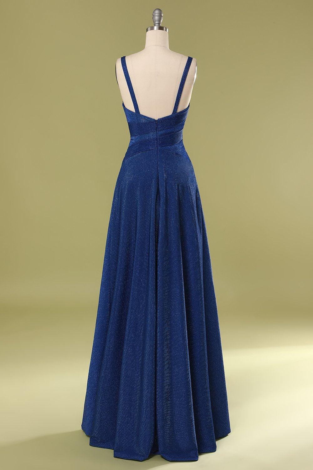 Langes Funkeln Königsblau Ballkleid