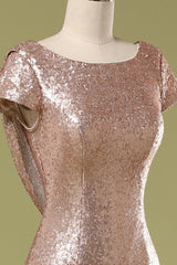 Pailletten Rückenfrei Ballkleid