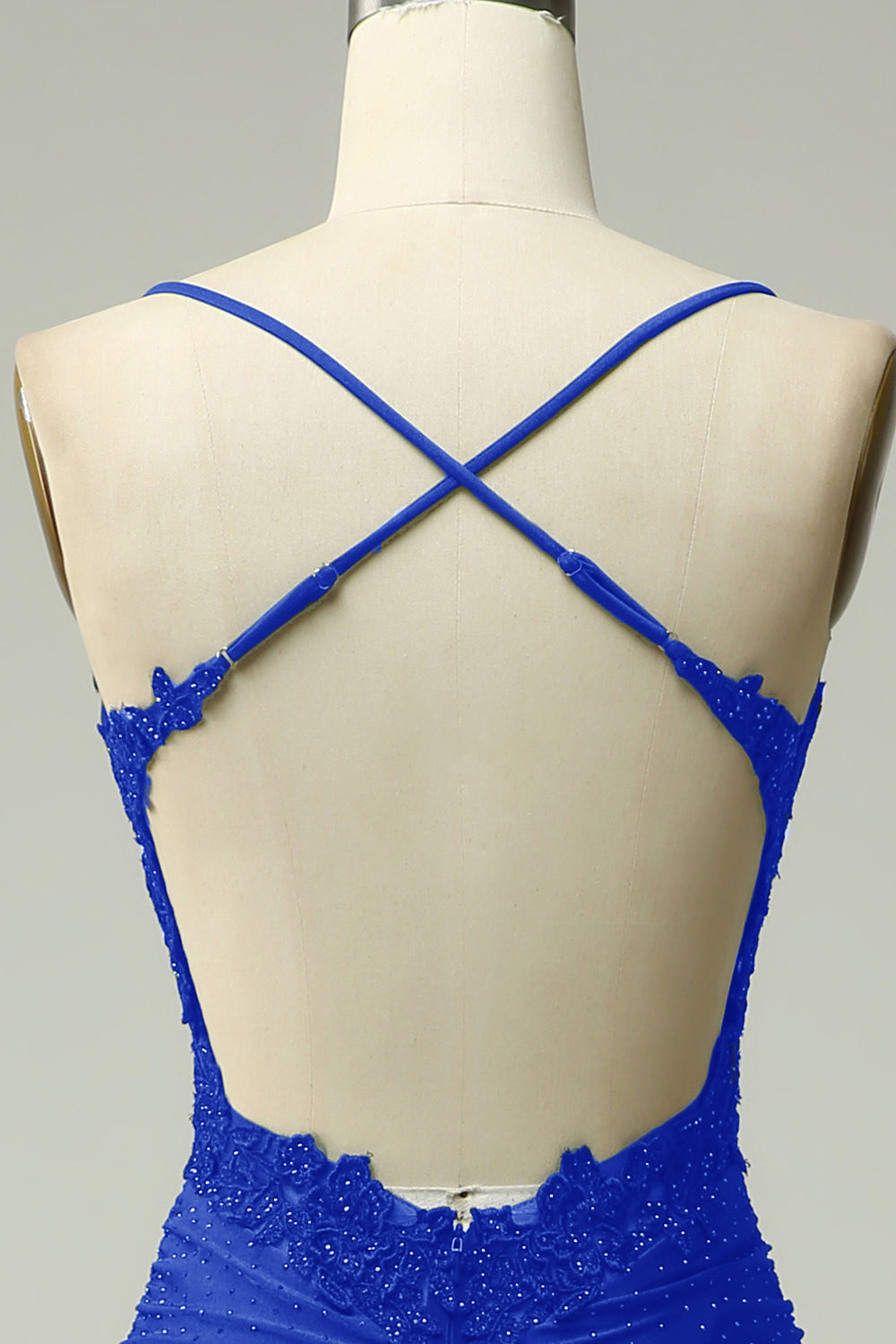 Meerjungfrau-Linie Rundhals Perlstickereien Neckholder Langes Ballkleid Dunkelgrünes