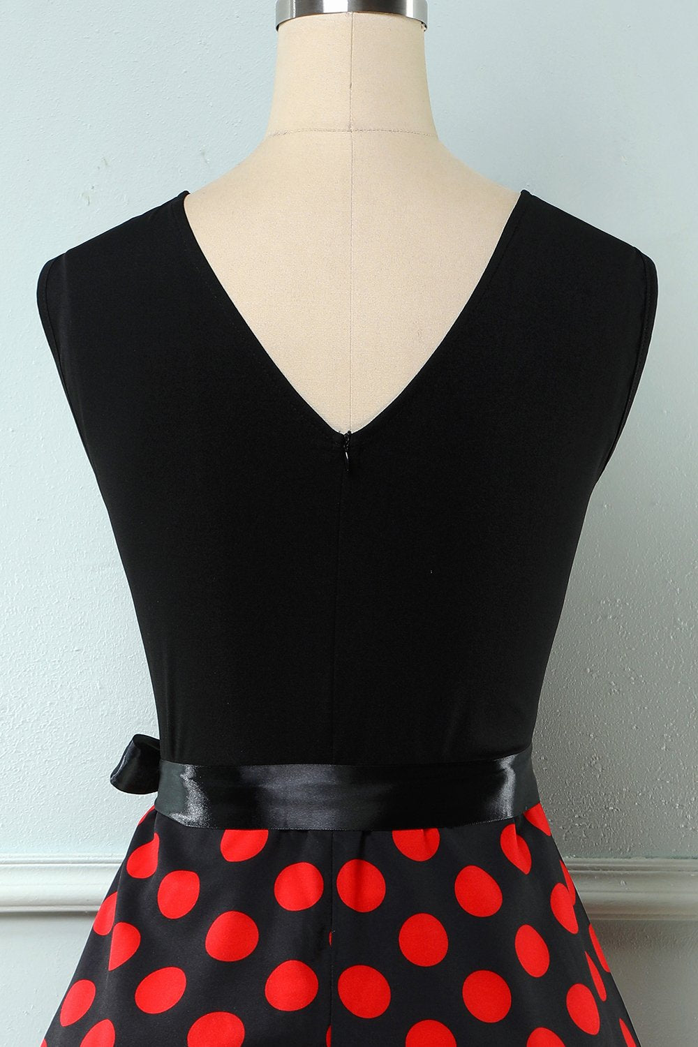 Rote Punkte Vintage 1950er Jahre Kleid