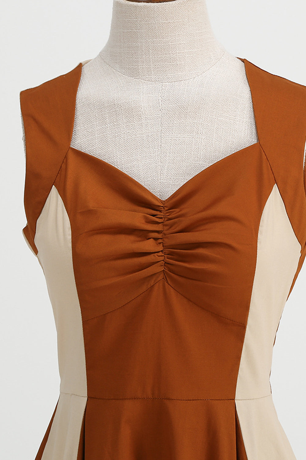 Blaues ärmelloses A-Linie Vintage Kleid aus den 1950er Jahren