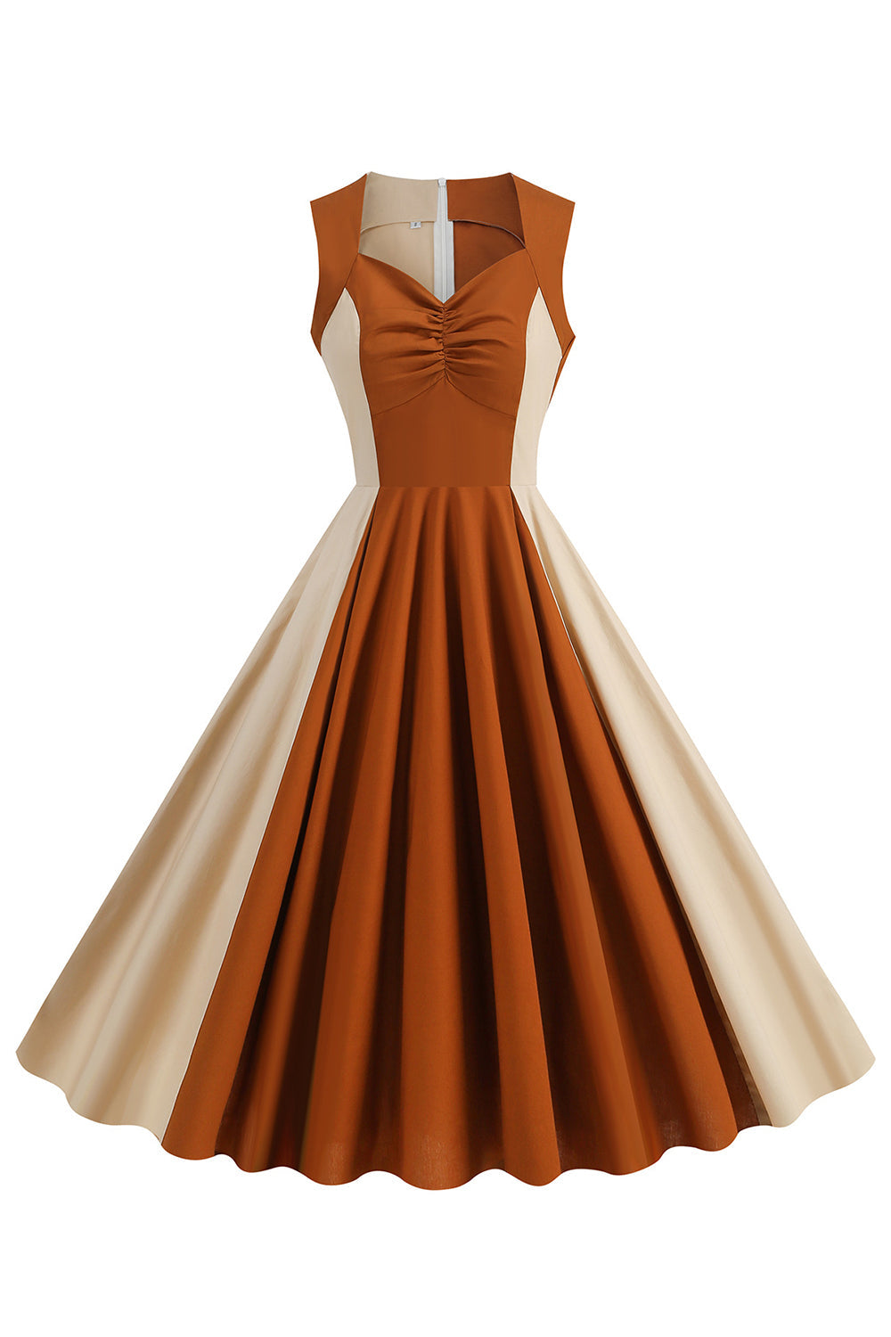 Blaues ärmelloses A-Linie Vintage Kleid aus den 1950er Jahren