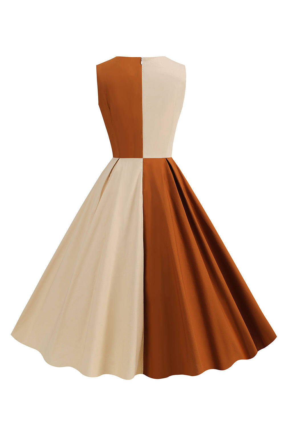 Blaues ärmelloses A-Linie Vintage Kleid aus den 1950er Jahren