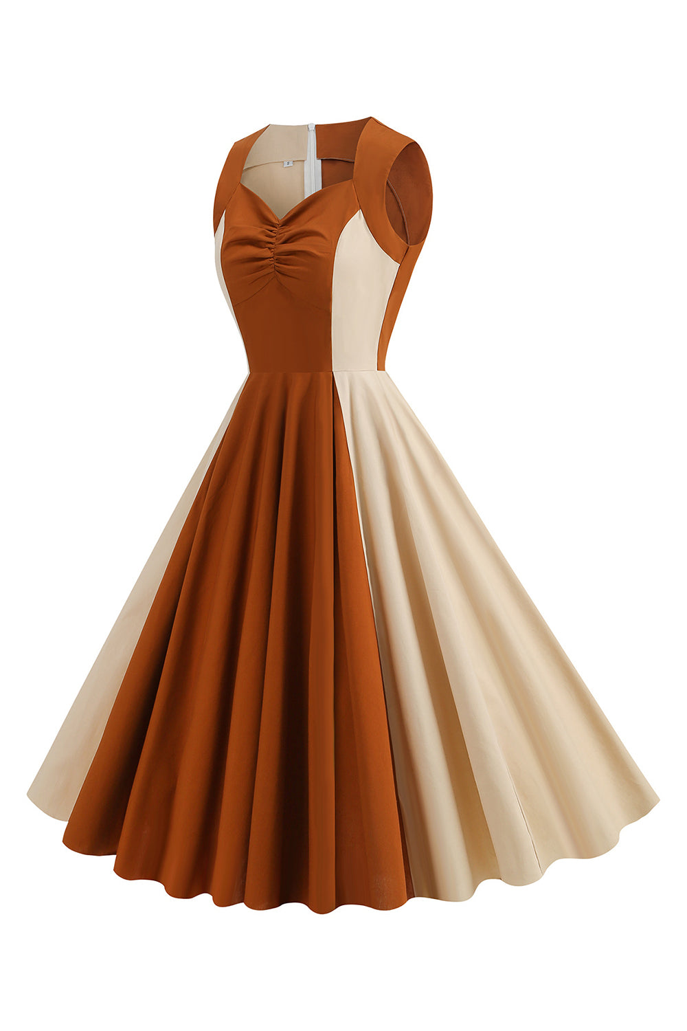 Blaues ärmelloses A-Linie Vintage Kleid aus den 1950er Jahren