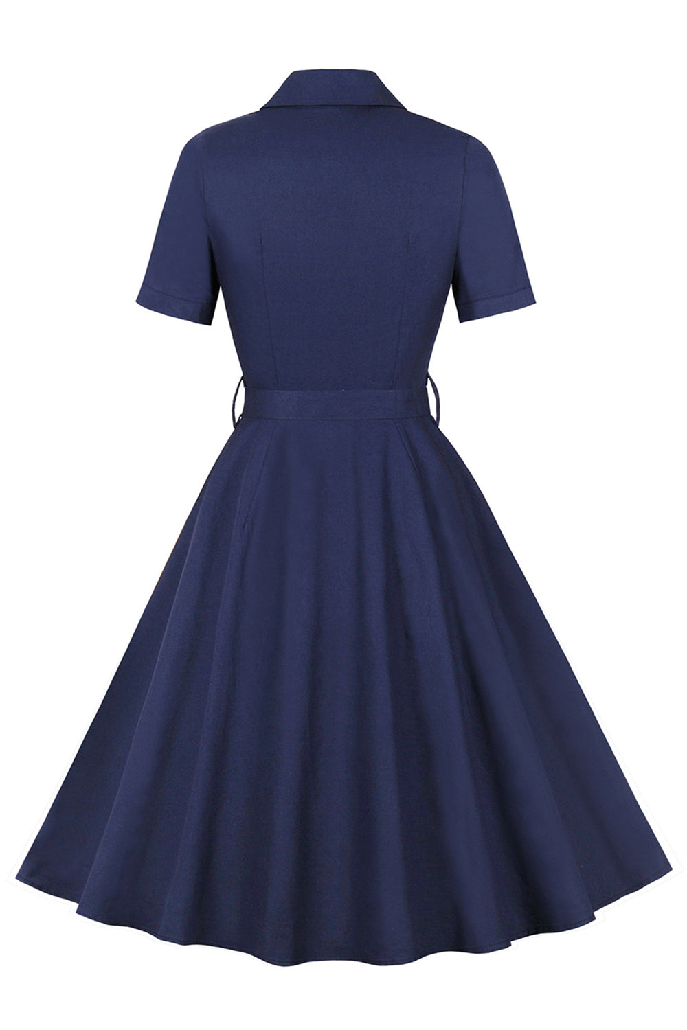 Einfaches burgunderrotes Vintage Kleid mit Reversausschnitt aus den 1950er Jahren