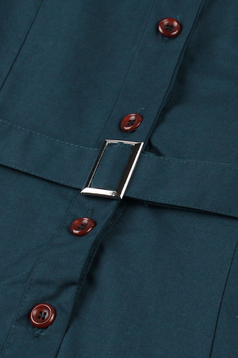 Einfaches burgunderrotes Vintage Kleid mit Reversausschnitt aus den 1950er Jahren