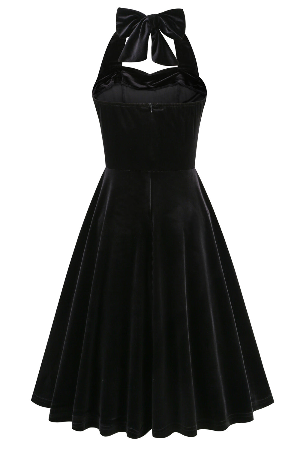 Schwarzes kurzes Vintage Kleid mit Spaghettiträgern in A-Linie