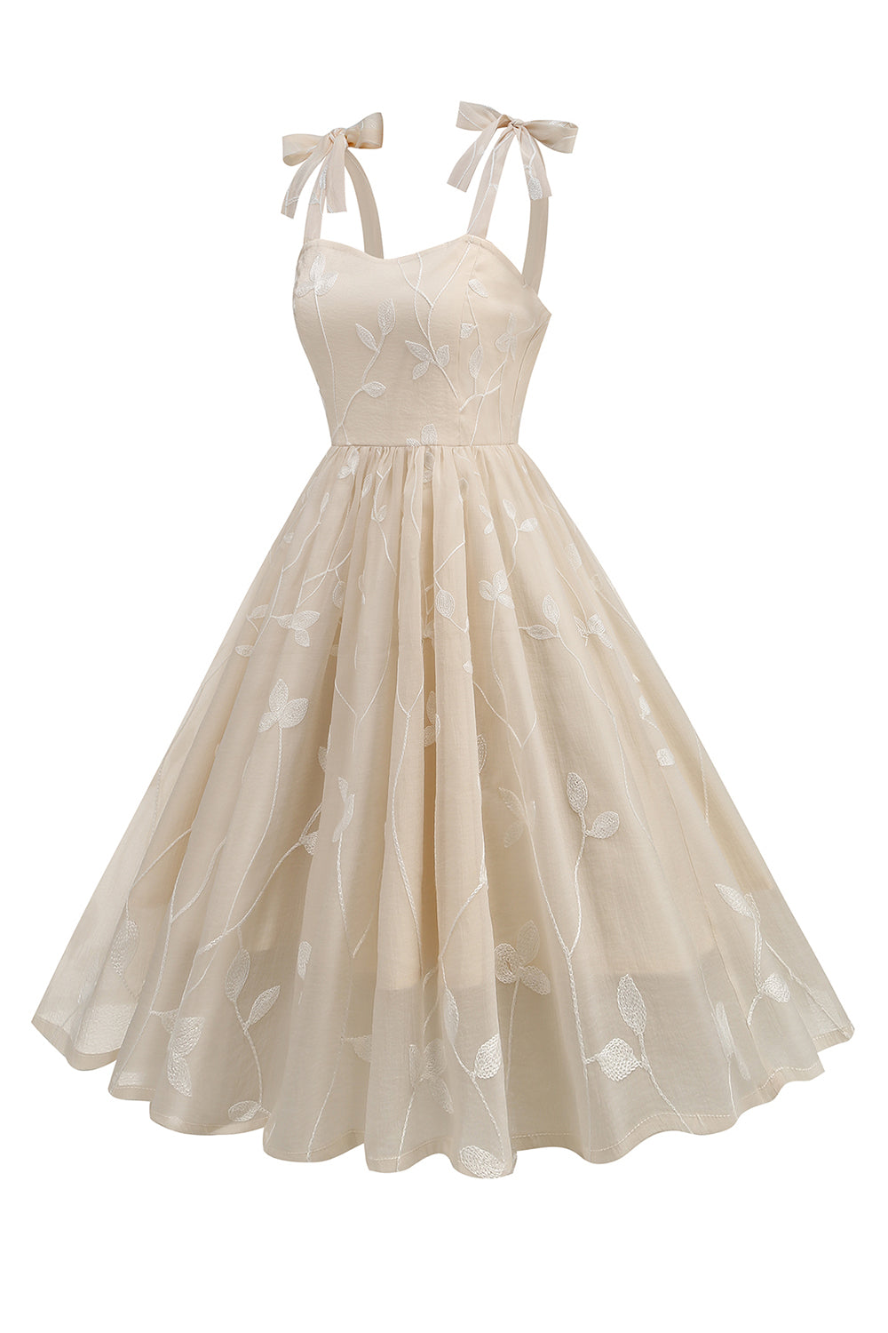 Blumen Lila A-Linie Spaghettiträger Kleid aus den 1950er Jahren
