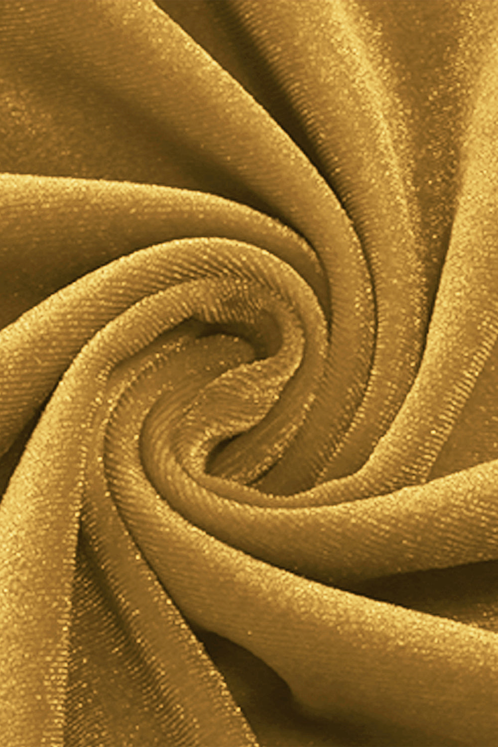 Gelbes V-Ausschnitt Kleid mit langen Ärmeln