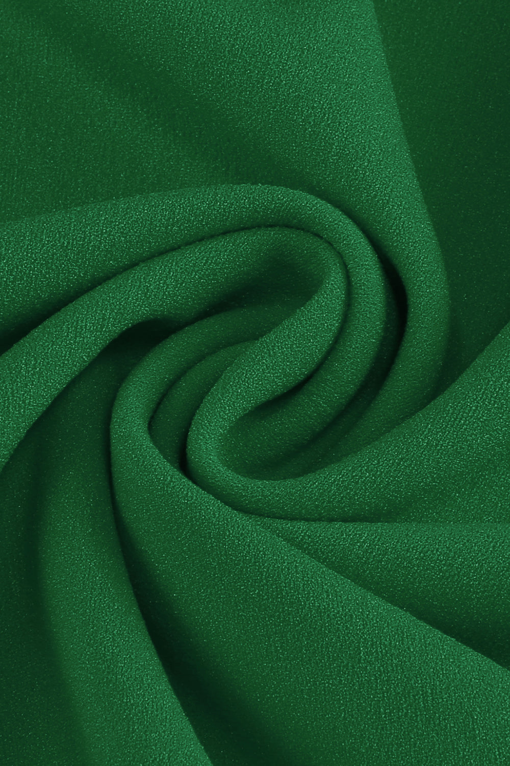 Dunkelgrünes langärmeliges Rundhalsausschnitt Vintage Kleid aus den 1950er Jahren Kleid