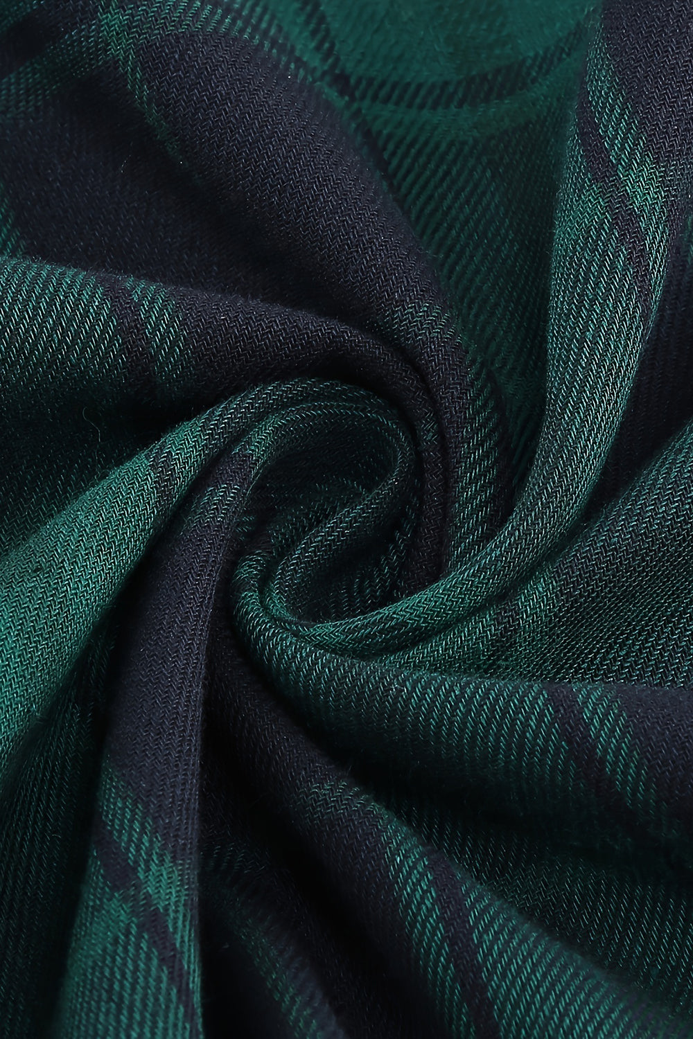 Schwarzes Vintage Kleid mit Rundhalsausschnitt und kariertem Spleißen mit langen Ärmeln und unregelmäßigem Saum