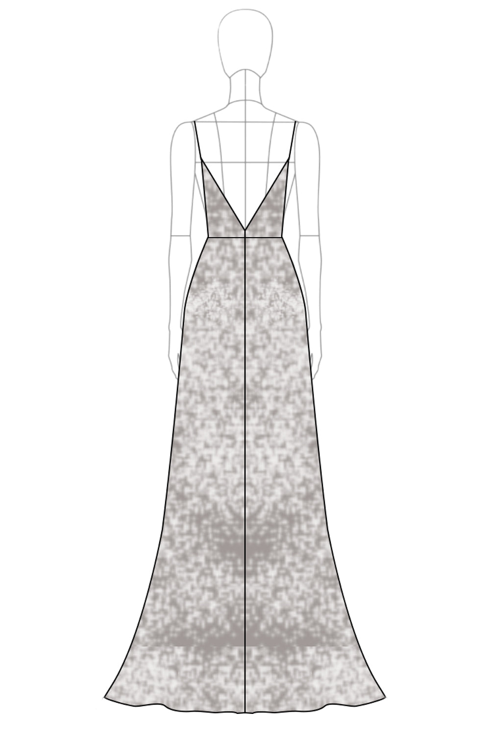 Glitzerndes Silbernes A-Linie V-Ausschnitt Ballkleid mit Pailletten