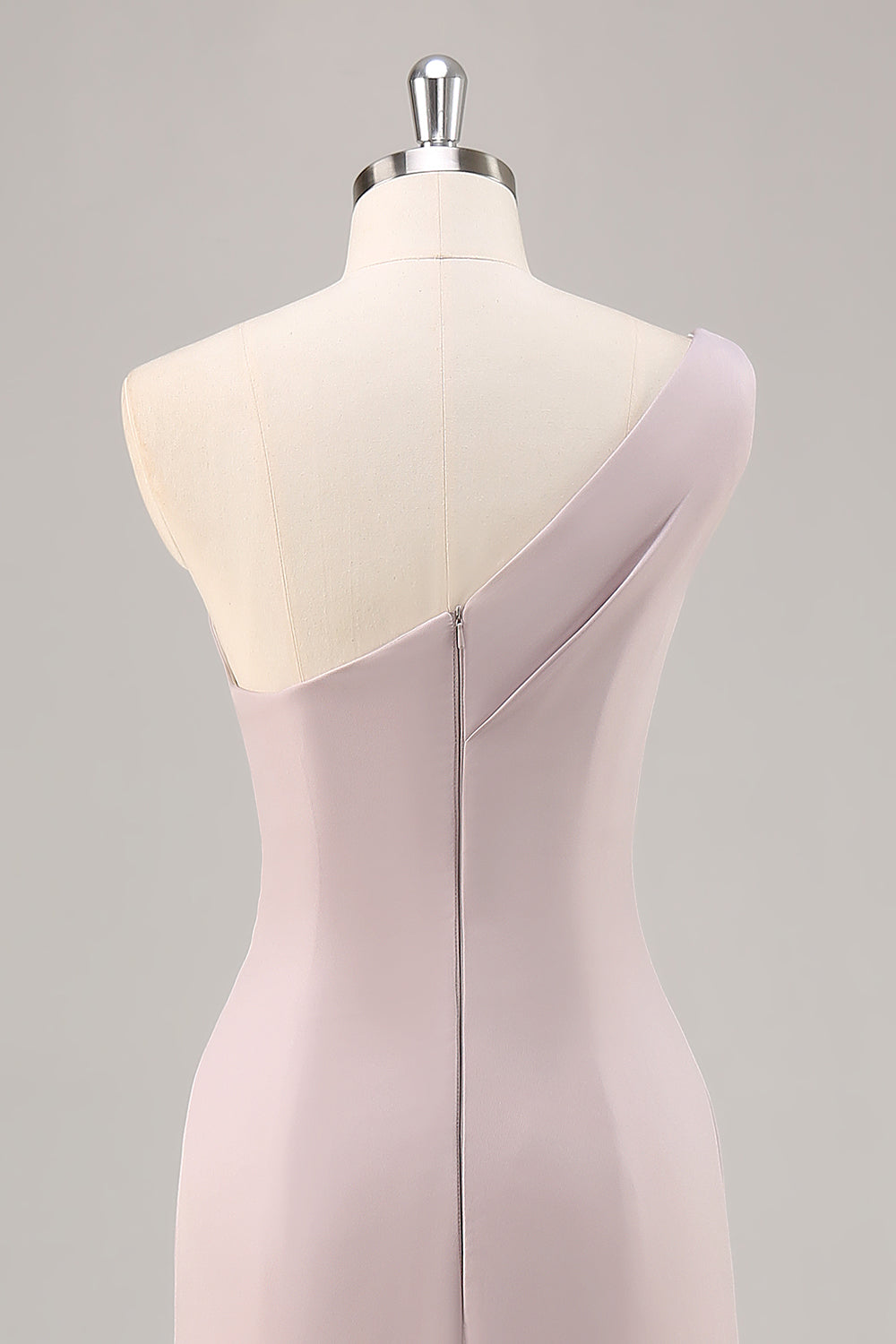 Eine Schulter Meerjungfrau Langes Khaki Ballkleid