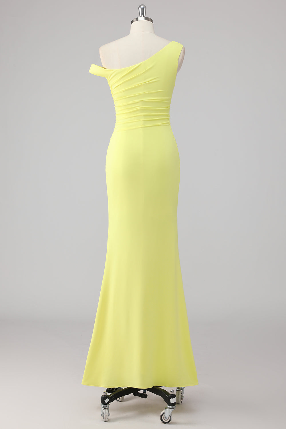 Einfaches Meerjungfrau Lemon Ein Schulter Langes Ballkleid
