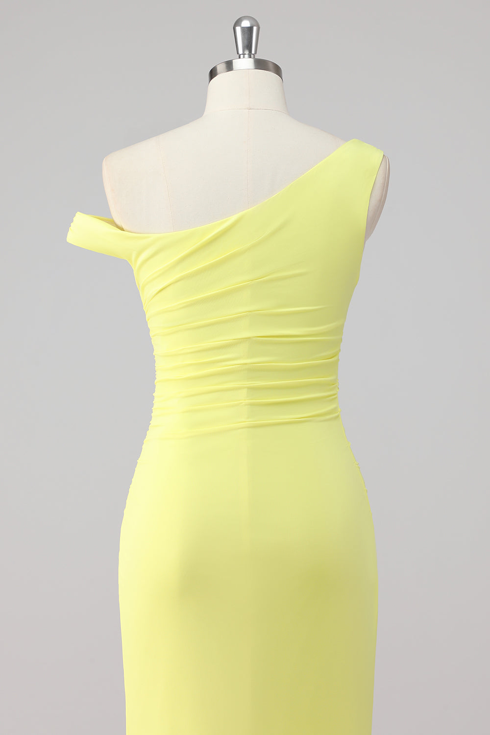 Einfaches Meerjungfrau Lemon Ein Schulter Langes Ballkleid