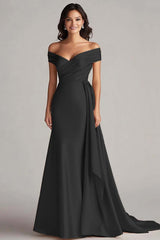 Schulterfreies Champagner Langes Ballkleid
