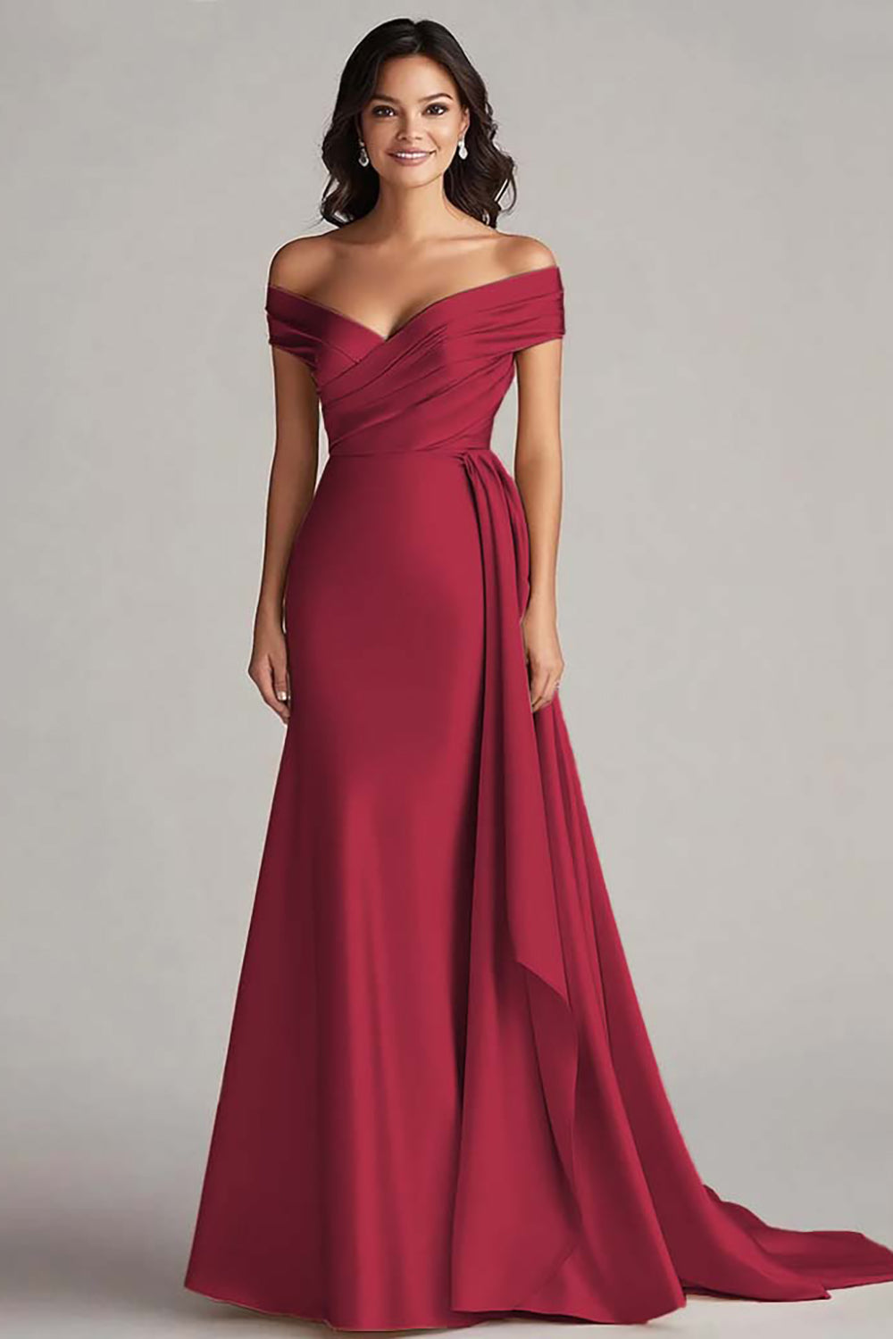 Schulterfreies Champagner Langes Ballkleid