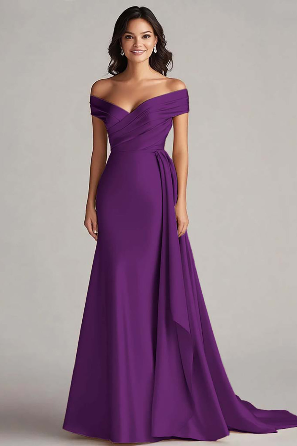 Schulterfreies Champagner Langes Ballkleid