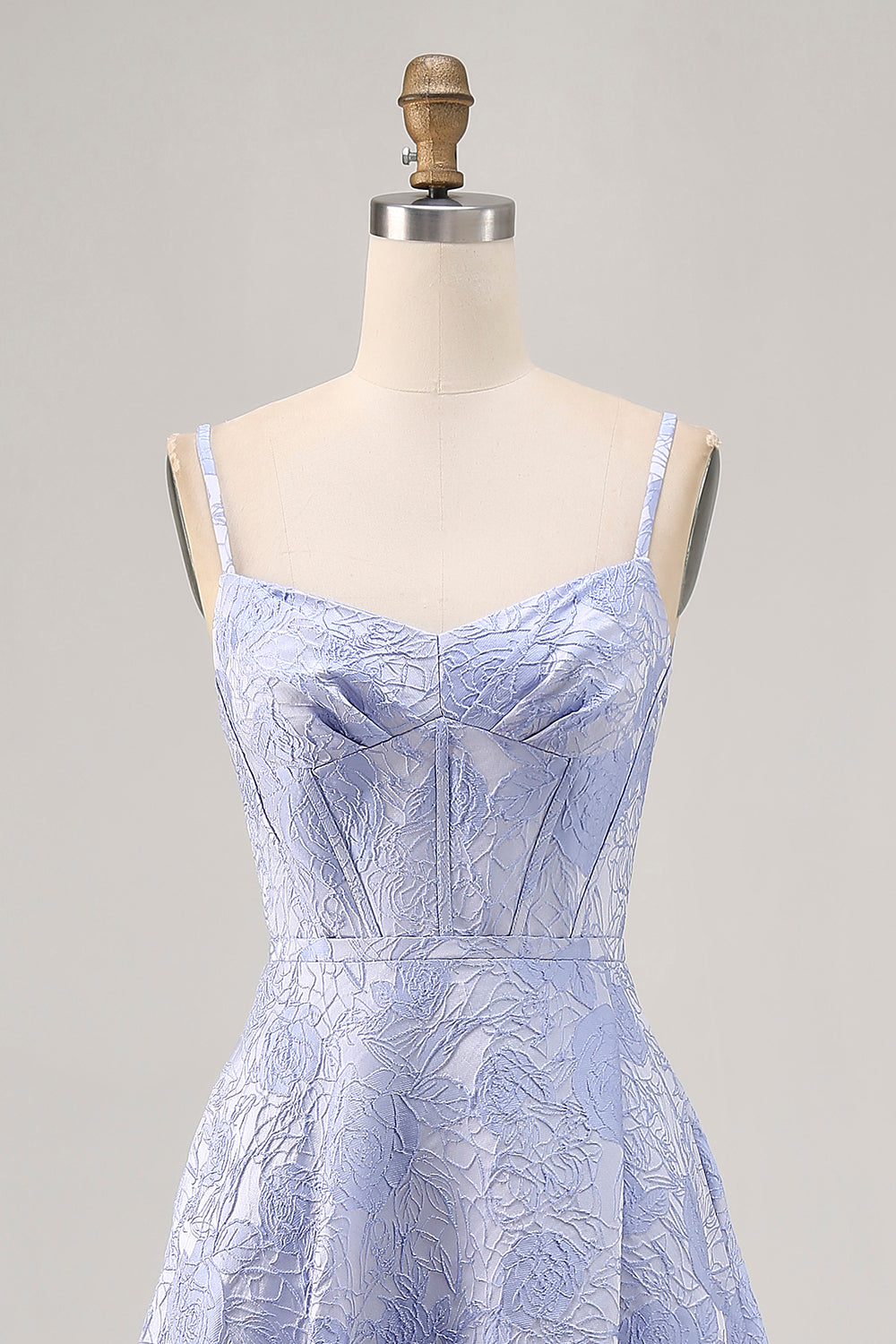 Blaues A-Linie Korsett Langes Ballkleid mit Schlitz in A-Linie