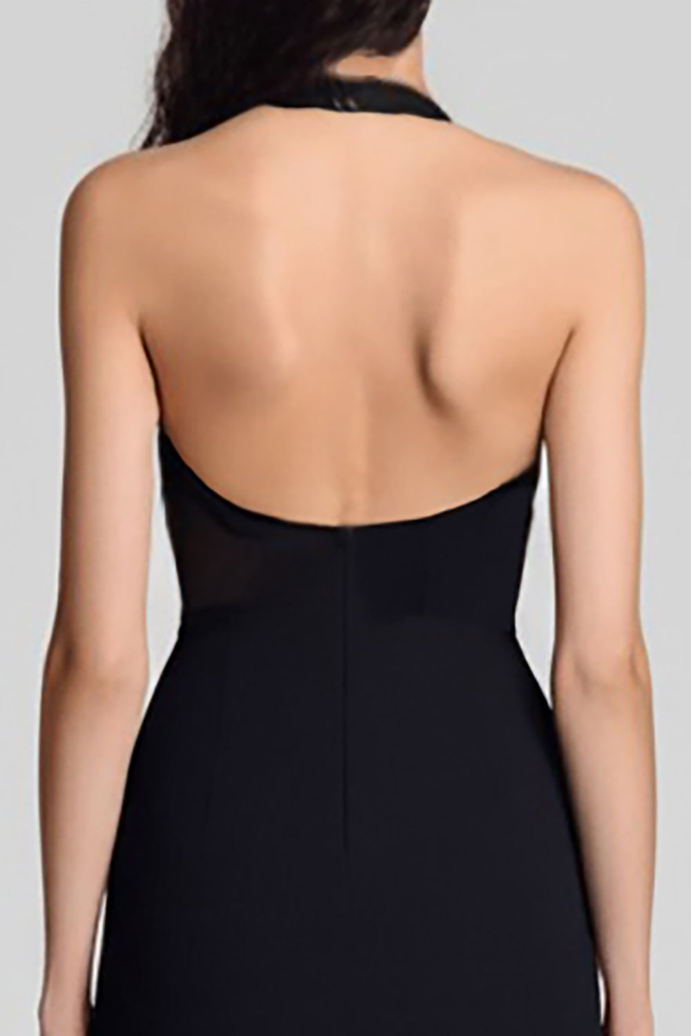 Etui Neckholder Cut Out Schwarzes Langes Ballkleid