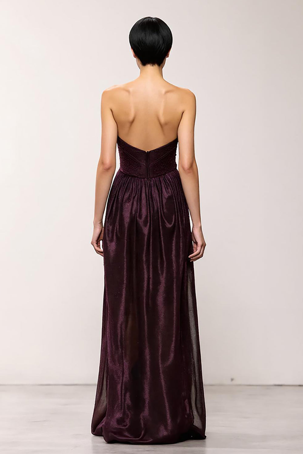Kaffee Trägerloses Etui Langes Abendkleid