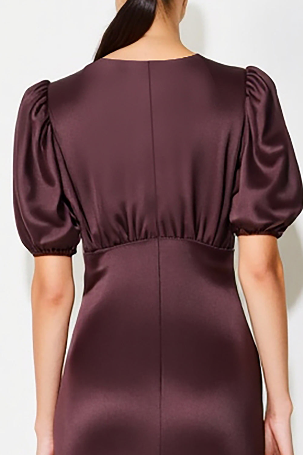 Dunkelrotes Etui Midi Kleid für Hochzeitsgäste