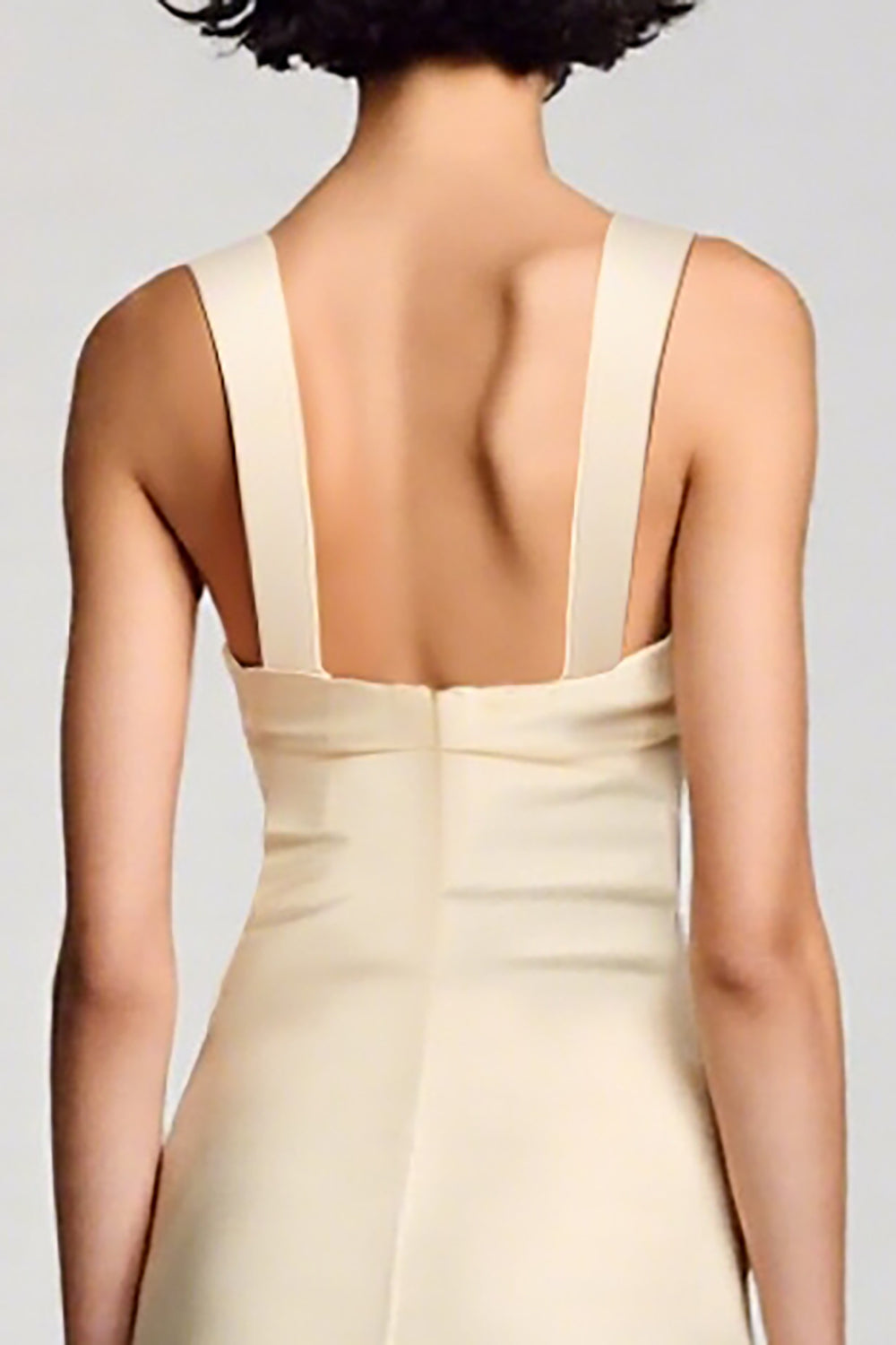Aprikose A Linie Rundhalsausschnitt Midi Hochzeitsgastkleid