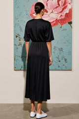 Schwarzes A-Linie Kleid für Hochzeitsgäste