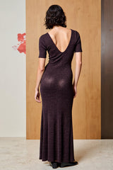 Glitzerndes Schwarzes A-Linie Hochzeitsgastkleid mit V-Ausschnitt