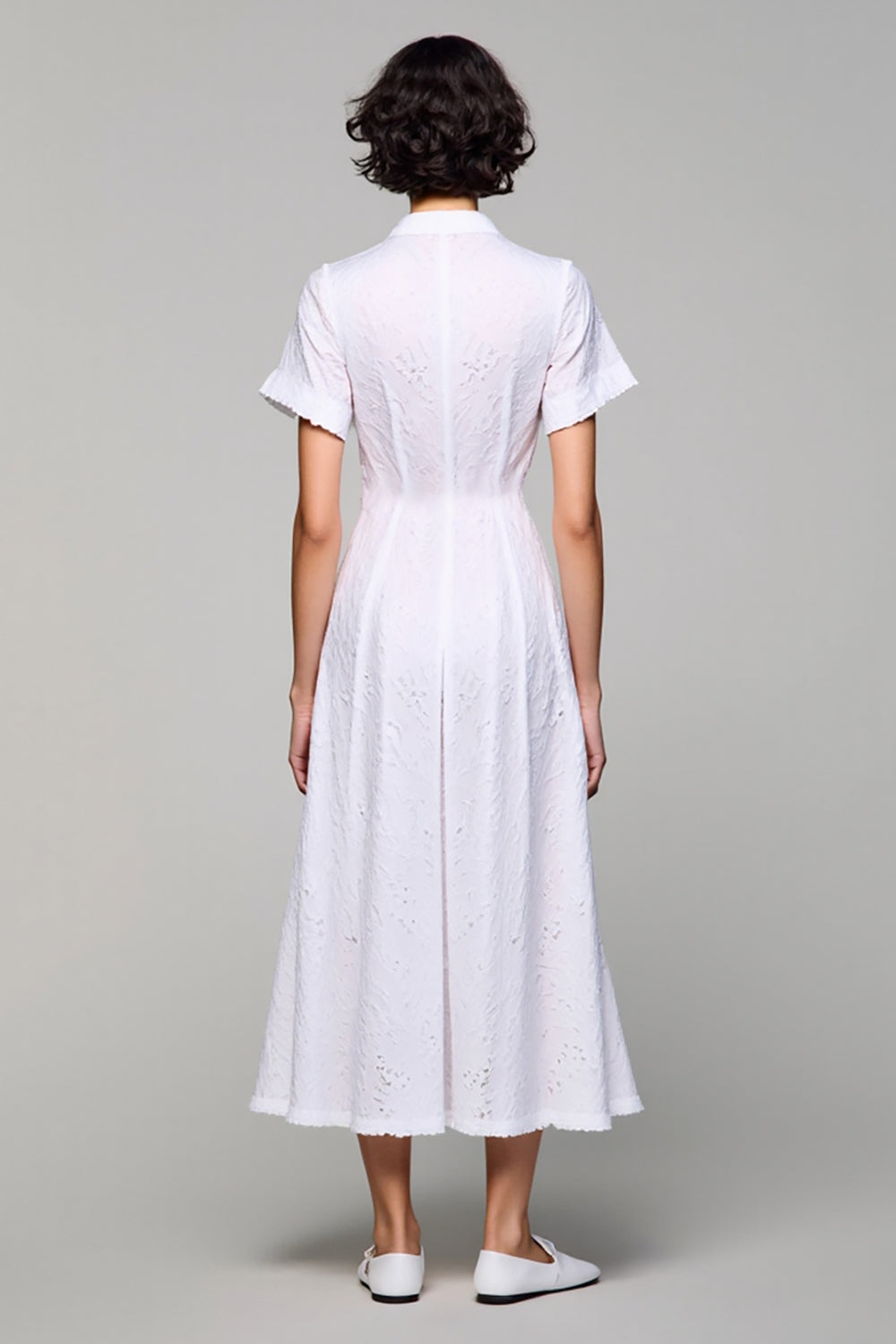 Einfaches A-Linie V-Ausschnitt Langes Weißes Hochzeitsgastkleid