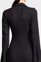 Spitze Chiffon Schwarzes Sheah Hochzeitsgastkleid