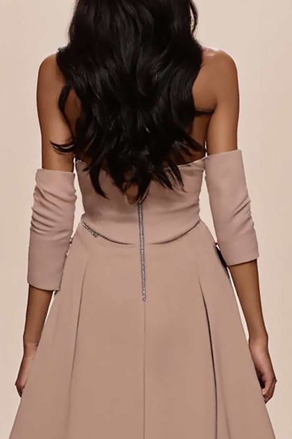Champagner Herzausschnitt Applikationen Abendkleid mit Schlitz