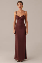 Pflaume Spaghettiträger Etui Ballkleid