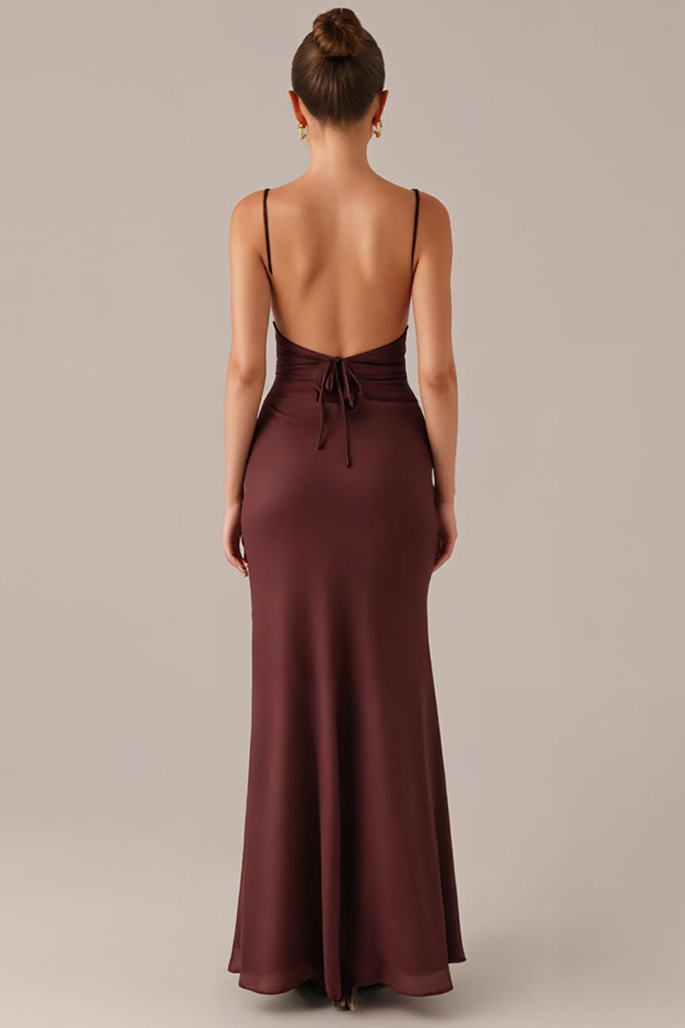 Pflaume Spaghettiträger Etui Ballkleid