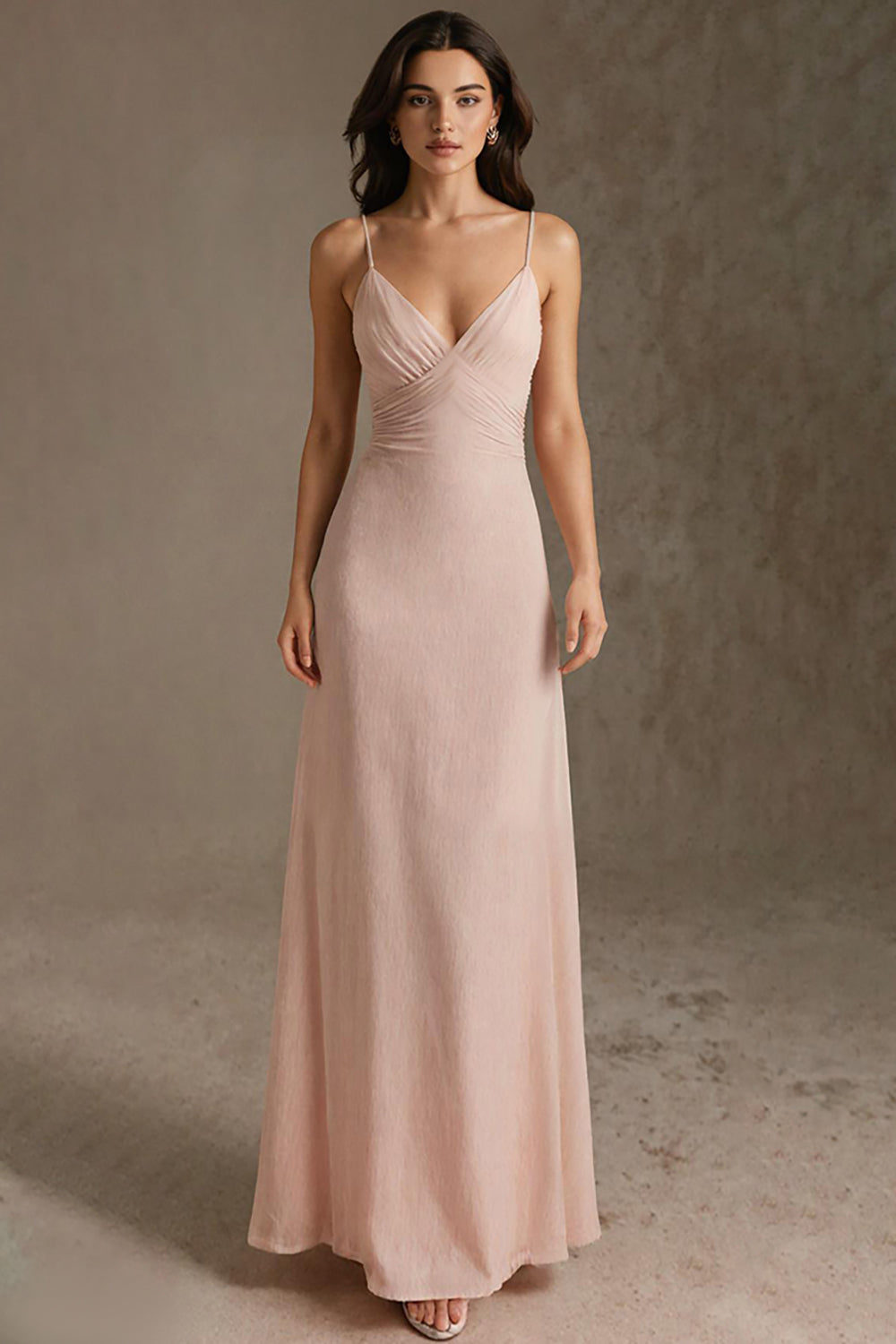 Rosa Spaghettiträger Etui Ballkleid