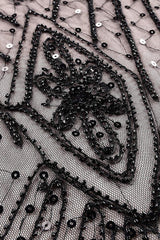 1920er Pailletten Flapper Langes Kleid