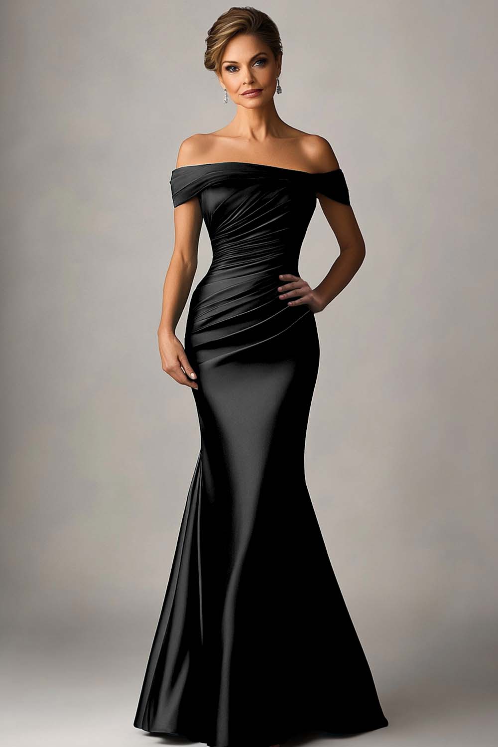 Pfauenblaues Meerjungfrauen Blaues Abendkleid aus Satin