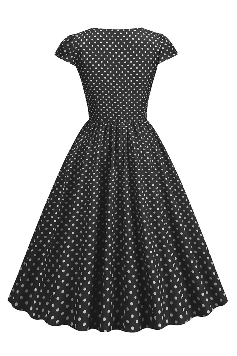 Polka Dots Swing Kleid aus den 1950er Jahren