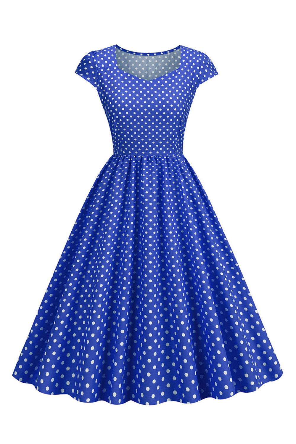 Polka Dots Swing Kleid aus den 1950er Jahren