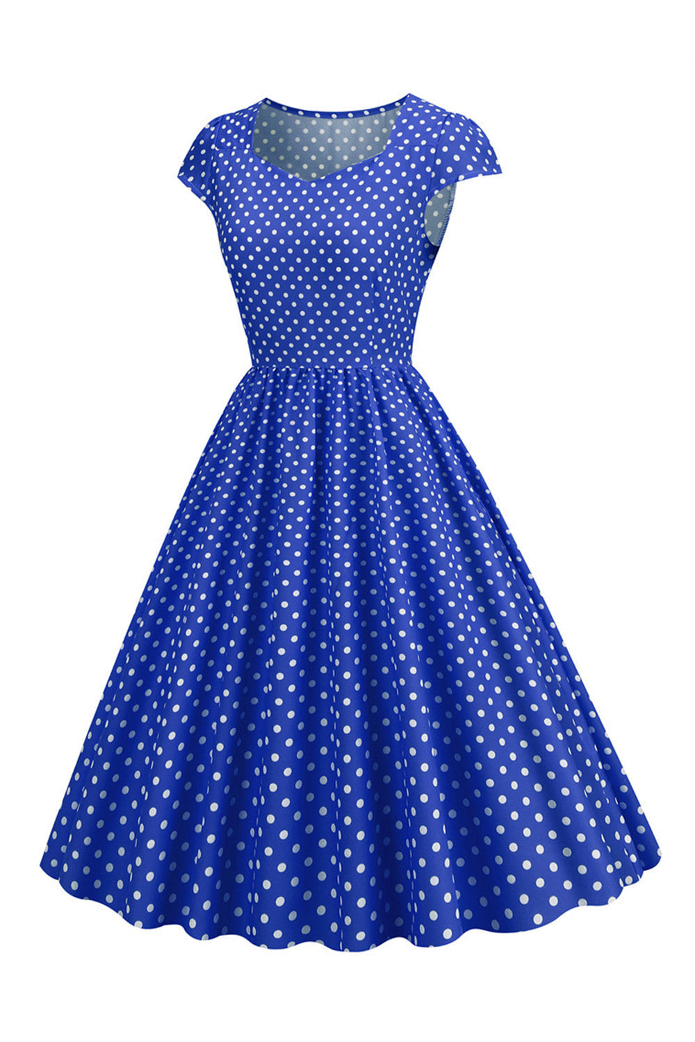 Polka Dots Swing Kleid aus den 1950er Jahren