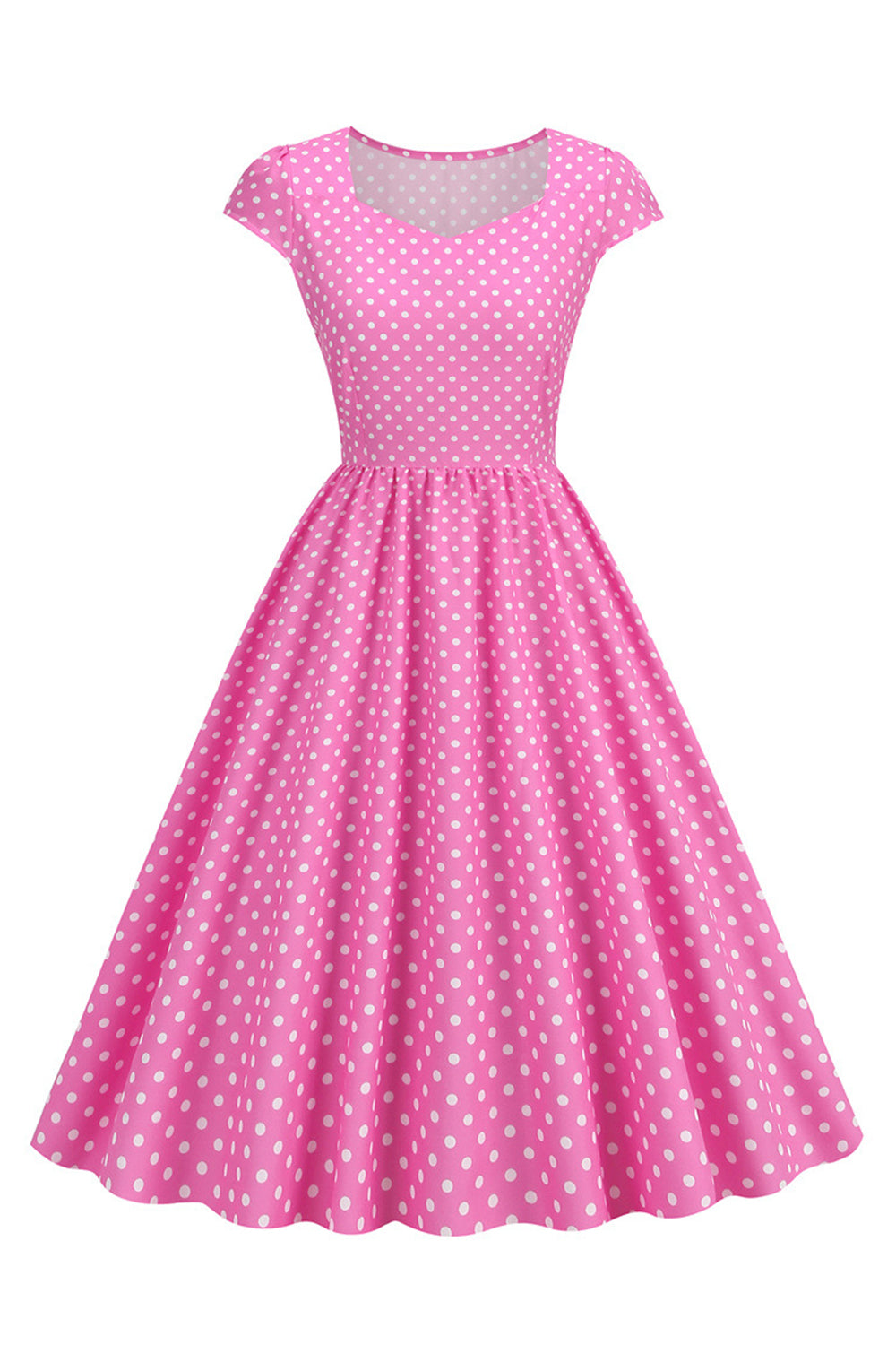 Polka Dots Swing Kleid aus den 1950er Jahren