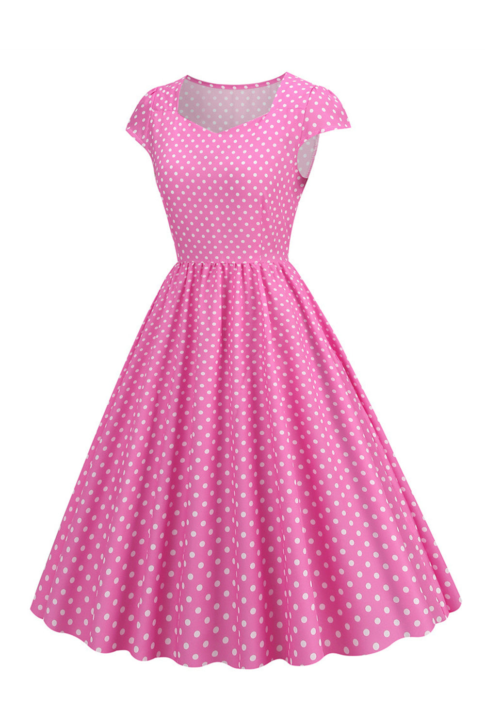 Polka Dots Swing Kleid aus den 1950er Jahren