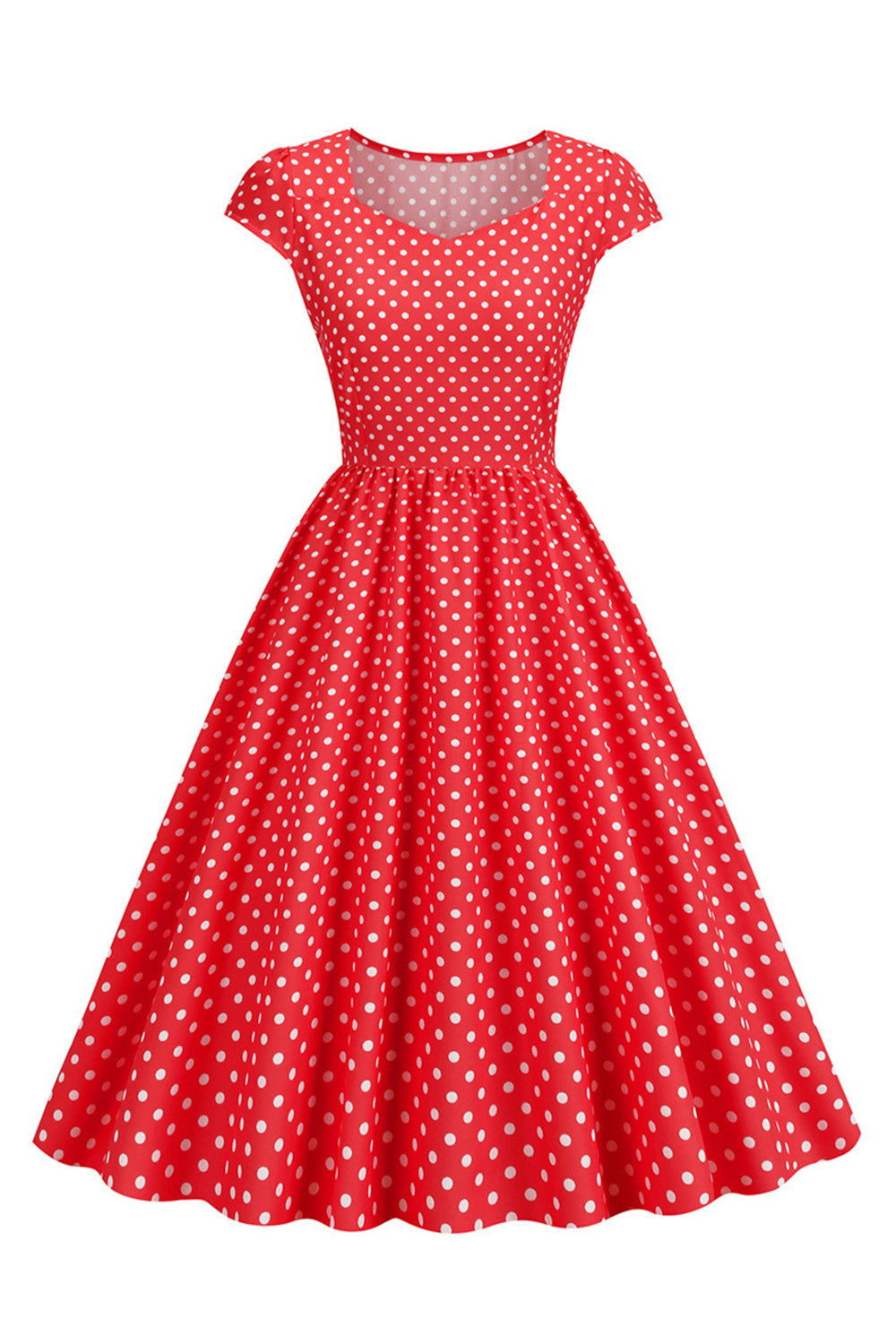 Polka Dots Swing Kleid aus den 1950er Jahren