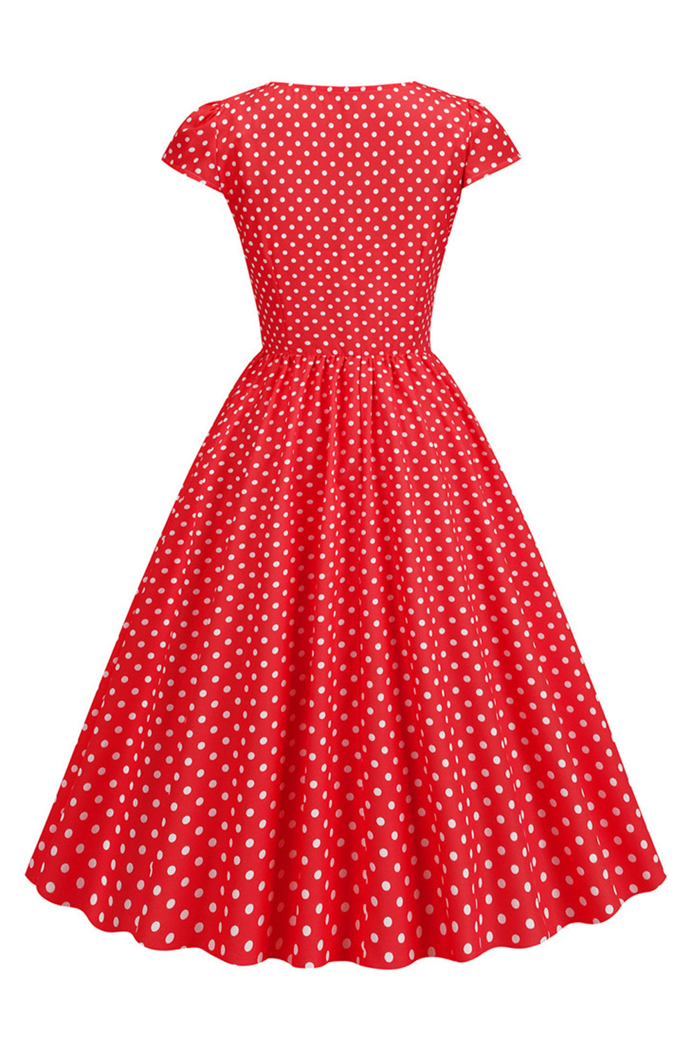 Polka Dots Swing Kleid aus den 1950er Jahren