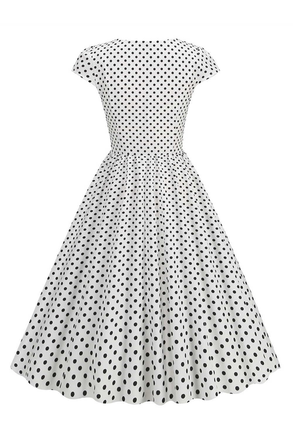 Polka Dots Swing Kleid aus den 1950er Jahren