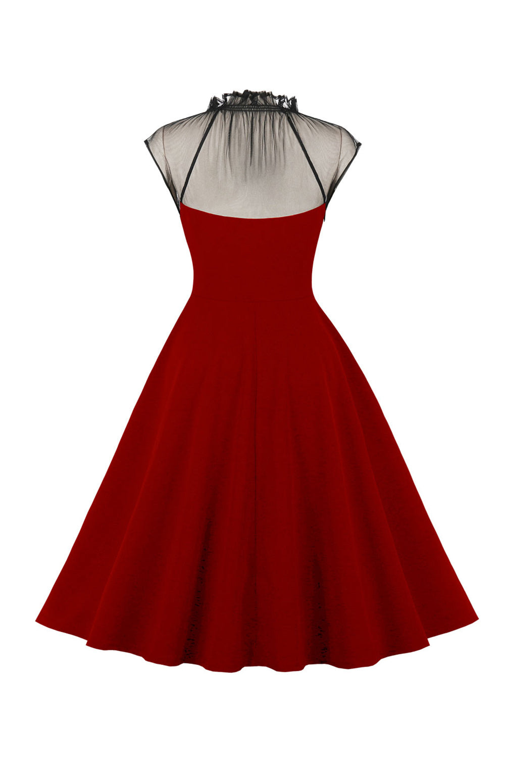 Schwarzes A Linie Vintage Kleid der 1950er Jahre mit Knöpfen